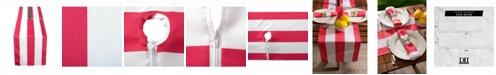 Design Imports Coral Cabana Stripe Outdoor Table Runner with Zipper 14" X 108"